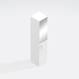 Bathroom Wall Hung Mirrored Tall Unit  Highline 1440mm High - Brockenhurst