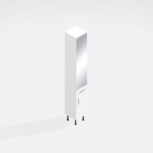 Bathroom  Tall Unit Drawerline Mirrored - Express Vivo