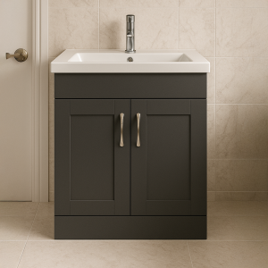 Freestanding  Bathroom 2 Door Rear Tap Basin Unit - Bramshaw